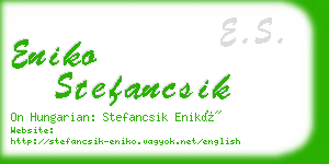 eniko stefancsik business card